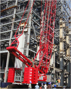 QUY250, 250Ton Crawler Crane in India at 2x660MW thermal power plant Project.