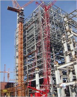 QUY250, 250Ton Crane in India at thermal power plant project.